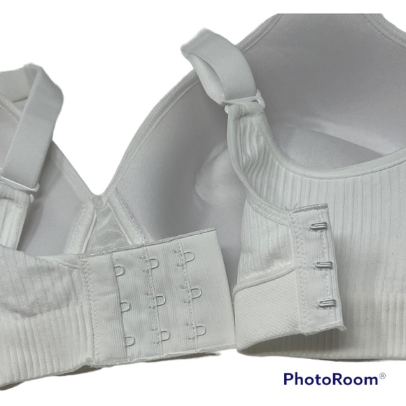 Hanes Perfect Coverage ComfortFlex Fit Wirefree Bra G260 in White Rib - Picture 8 of 16